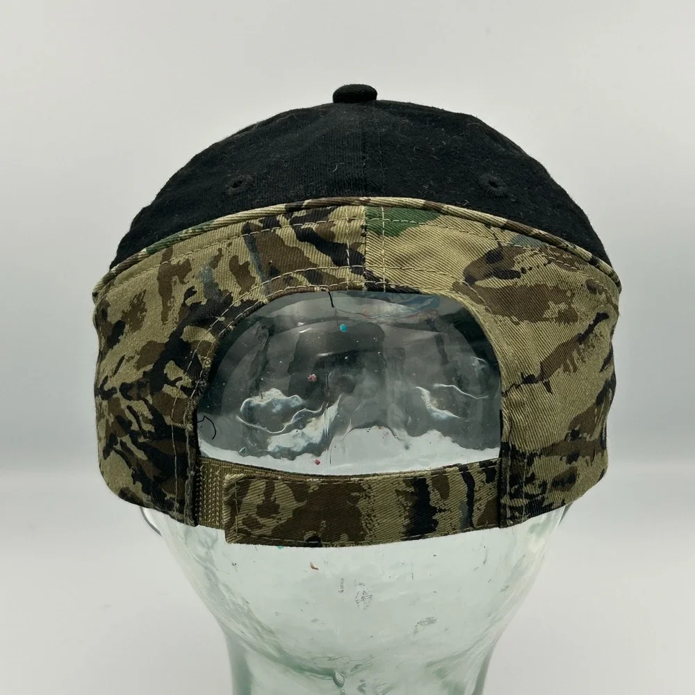 Chevron‎ Strapback Hat Dad Cap Black Camo Embroidered Logo Red Blue Otto Gas